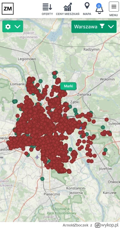 ArnoldZboczek - Czerwone punkty na mapie przedstawiają miejsca, w których polegli fli...