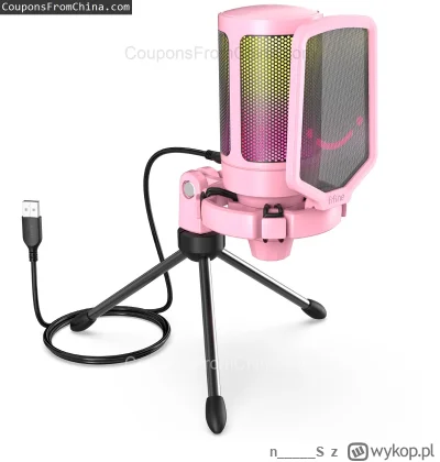 n____S - ❗ FIFINE USB Gaming PC Microphone Pink
〽️ Cena: $38.05 (dotąd najniższa w hi...