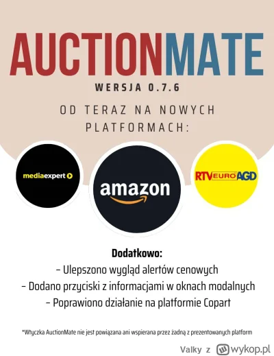 Valky - Mirasy, mamy to! 🚀 #auctionmate

W najnowszej wersji dodaliśmy sporo nowości...