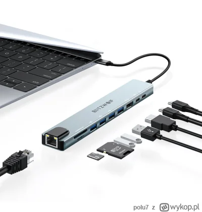 polu7 - BlitzWolf BW-NEW TH5 10 in 1 USB Hub w cenie 15.99$ (64.51 zł) | Najniższa ce...