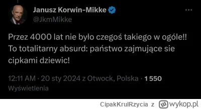 CipakKrulRzycia - #korwin #pedofilia #polityka #polska #bekazprawakow #wolnoscdlapier...