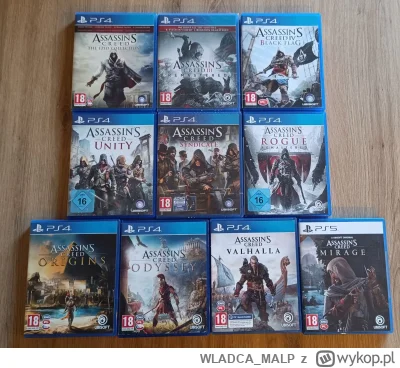 WLADCA_MALP - Wszystkie główne Assasyny bez pierwszego (bo nigdy nie wyszedł na 8 gen...