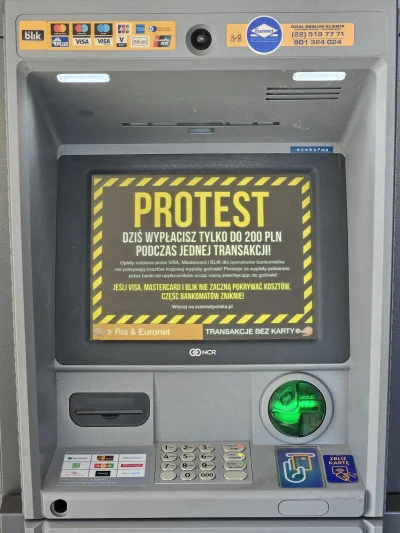 dziobnij2 - Dzisiaj znowu. 
#bankomat #euronet #banki #bankowosc