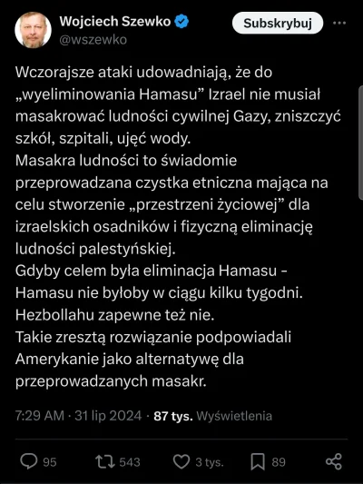 kkecaj - Szewko który jest podobno specjalistą od Bliskiego Wschodu uważa że po tym j...