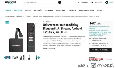 adi0 - Jeśli ktoś szuka czegoś taniego pod #iptv lub #smarttv to w Biedronce jest pro...