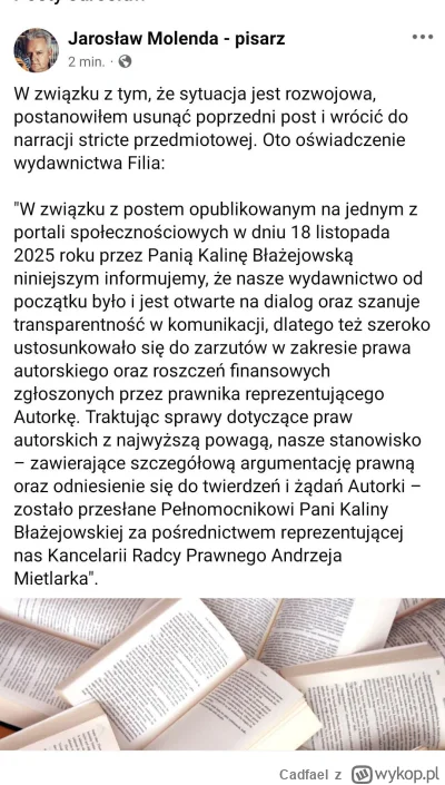 Cadfael - @solejukowski: no a ja podejrzewam, że ona. dziadzia wzorem wielu idiotów b...