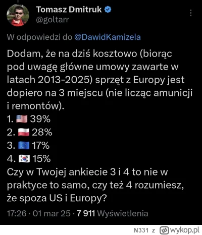 N331 - @N331: PiS doprowadził do sytuacji, że Polska to tylko 28% (ಠ‸ಠ) i gdy rząd Ko...
