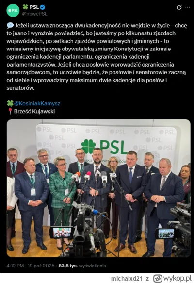 michalxd21 - Nigdy chyba tak za PSL nie trzymałem kciuków jak w tym wypadku, i liczę ...