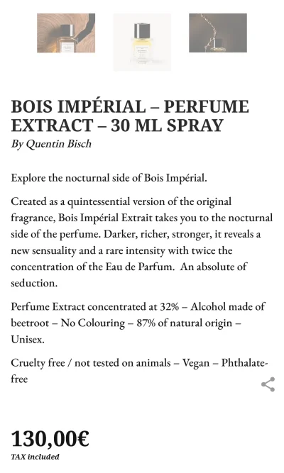 anoysath - Prawie 19 zł / ml za nowego Bois Imperial Extract, no jest k---a wysoko

#...