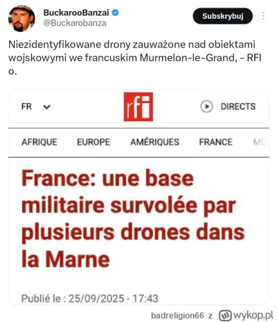 badreligion66 - #wojna Nawet Francję chcą w wojnę wciągnąć. Jakubiak i Dziki trener w...