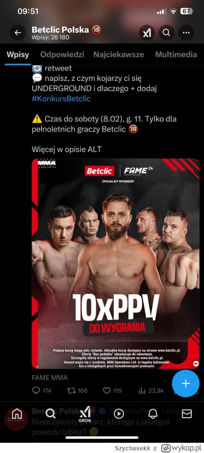 Szychasekk - Po czym widać, że freaki mają swój ostatni rok?
Jest konkurs u bukmacher...