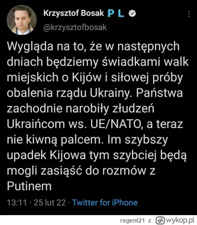 regent21 - @13f14: złotousty 2dni po ataku Rosji na Ukrainę. Zresztą on to jeszcze ho...