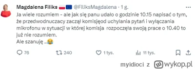 myidioci - @RedBulik: e? przecież to wypowiedź o dotychczasowych komisjach, które się...