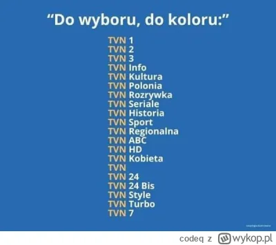 codeq - Teraz do wyboru bedziecie miec "jedyne sluszne media"