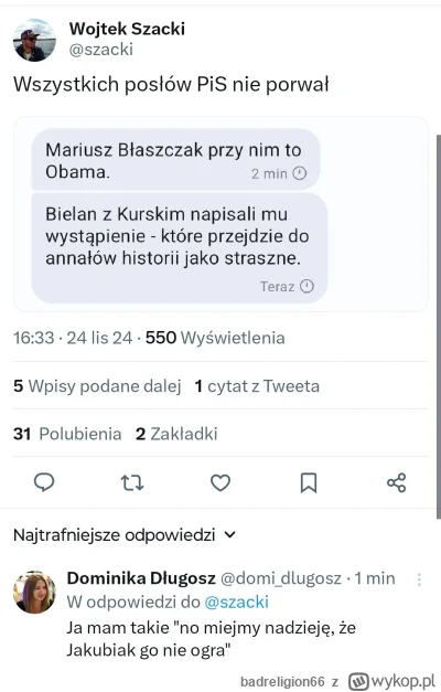 badreligion66 - #polityka Z tym Jakubiakiem to poniżej pasa xd