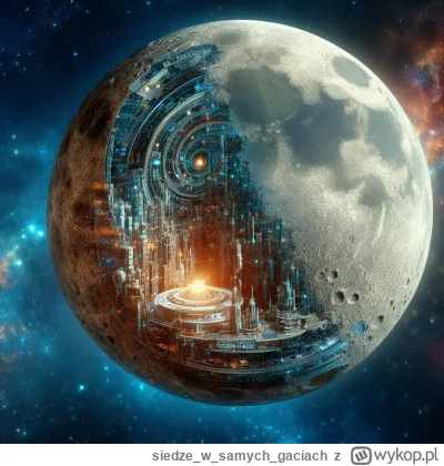 siedzewsamych_gaciach - O #!$%@? Bing daje czadu! "Moon in cosmic space showing cross...