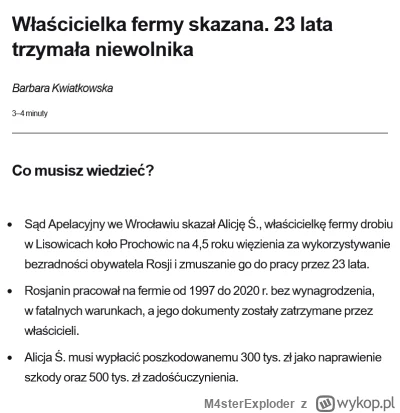 M4sterExploder - Gość wolał być niewolnikiem przez 23 lata niż ryzykować powrót do ma...