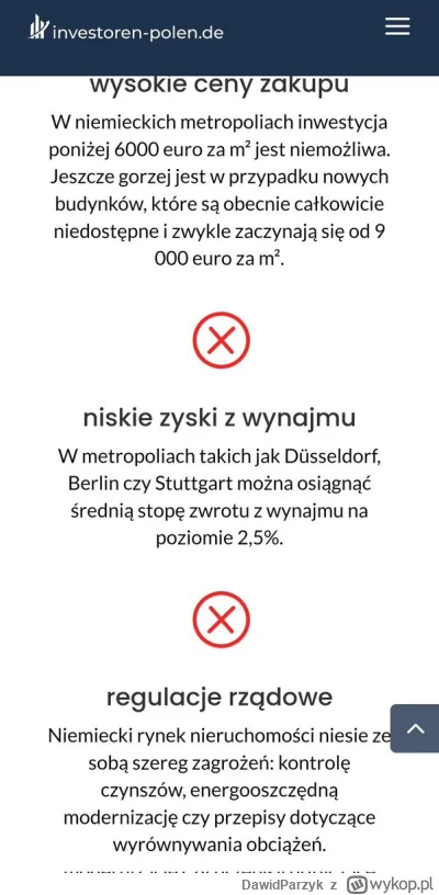 DawidParzyk - Niemiecka strona zachęcająca do inwestowania w nieruchomości w Polsce ❗...