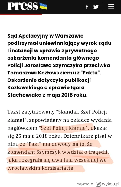 mrjetro - Żadnej reputacji polskiej policji gen. Szymczyk nie wysadził on ją jedynie ...