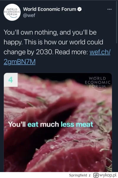 Springfield - > droższe mięso

@PeaceUN: areczku mięsa za 6 lat ma już prawie nie być