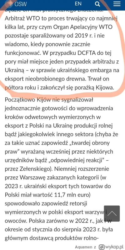 A.....n - Ukraina już kiedyś się z nami sądziła o embargo i źle się to dla nich skońc...