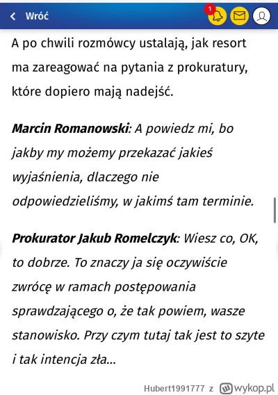 Hubert1991777 - Taka to ci była niezależna prokuratura. Minister konsultuje z prokura...