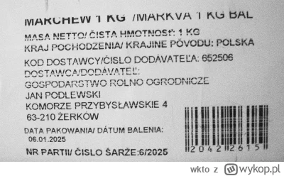 wkto - #listaproduktow
#marchew Warzywniak #biedronka
aktualny producent: tajny, Pols...