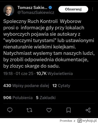 Promilus - Jeszcze nie ma wyników, a ci już składają skargi.

#polityka #wybory