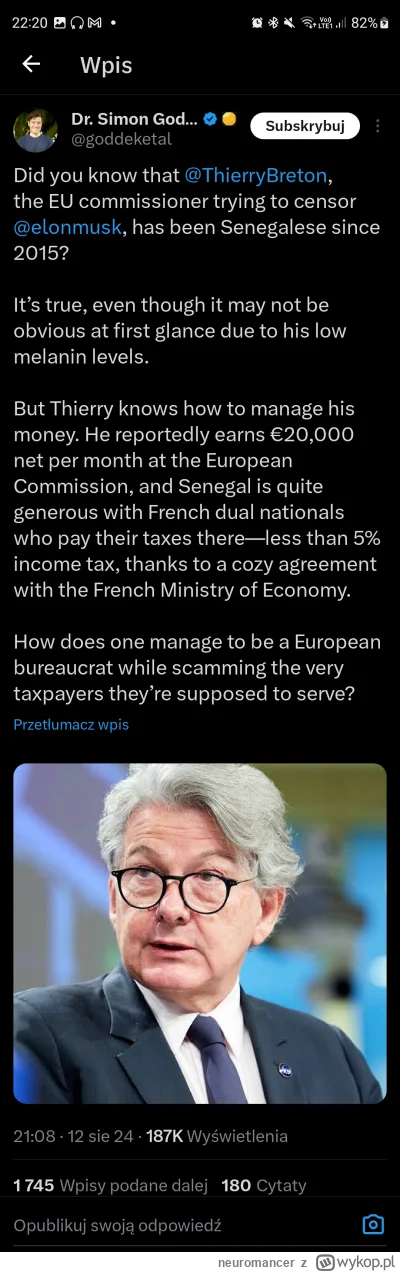 neuromancer - Oni wszyscy sobie wycierają gęby "europejskością" i wydumanymi wartości...