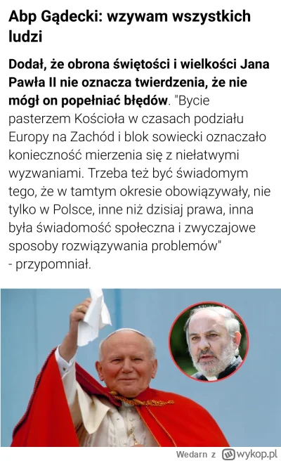 Wedarn - No, a ty bezbożniku czego nie rozumiesz? Każdy może popełniać błędy jak tusz...