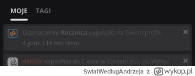 SwiatWedlugAndrzeja - @WMPP: Widzę ze tego samego dnia konto zakładaliśmy chociaż mój...