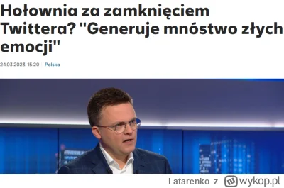 Latarenko - A tutaj w kontrze pan który chce zablokowania twittera, samochodów spalin...