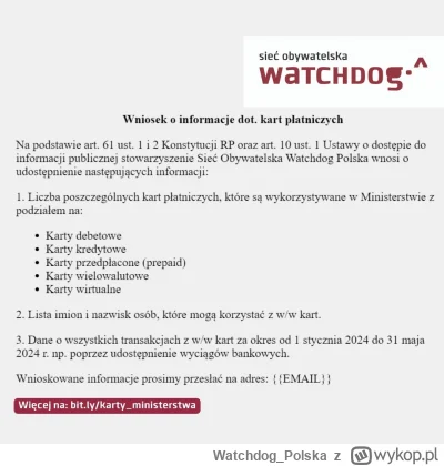 WatchdogPolska - Ministerstwo Sprawiedliwości przygląda się wydatkom z czasów poprzed...