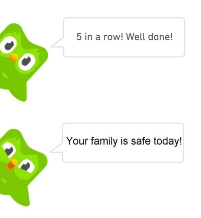 GrimesZbrodniarz - @#!$%@?: Nie, chodzi po prostu o memy, że Duolingo nie wybacza opu...