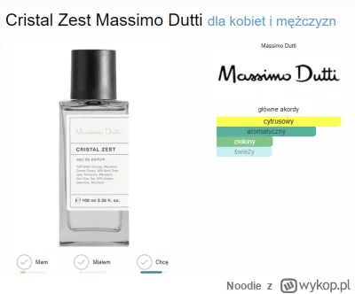 Noodie - #perfumy Jak jakościowo się prezentują zapachy od Massimo Dutti? Warto kupow...