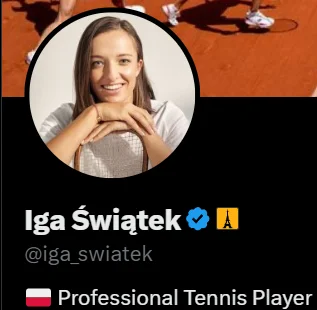 M.....7 - Igusia z wieżą Eiffla na Twiterze, tak samo jak inni medaliści. 
#paryz2024...