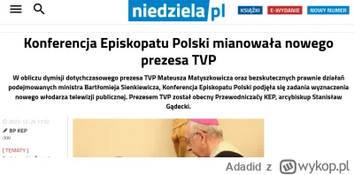 Adadid - JEST CZWARTY PREZES TVP!!!
#tvpis #polityka #tvp #sejm #neuropa #wybory #bek...