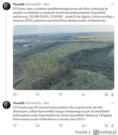 Thorkill - Dane z geolokalizacji wskazują że Ukraińcy utracili wzg. 215 (48.53924, 37...