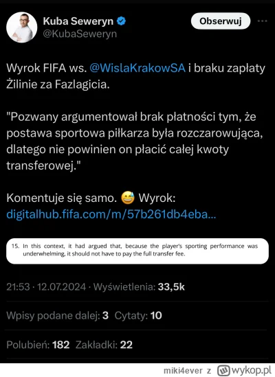 miki4ever - #wislakrakow
#pierwszaligastylzycia
#pilkanozna

Oczywiście Wisła przegra...