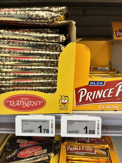 enterprize - Polski Teatralny (40 g) vs amerykański Prince Polo (35 g)
Wybór prosty(⌐...