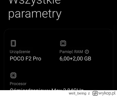 well_being - @essos: Ja mam 6gb ramu w poco F2 pro i nic mi nie brakuje aczkolwiek fa...