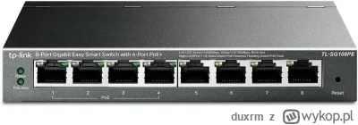 duxrm - Wysyłka z magazynu: PL
TP-Link Gigabit Easy Smart Switch TL-SG108PE V3, 8 por...