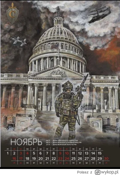 Polasz - Listopad 2024 w kalendarzu FSB. Widać walczą o rozmowy pokojowe
#ukriana #wo...