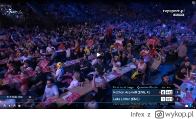 Infex - #dart Jest 180 a dużo osób siedzi w osłupieniu... xD Po co oni tu przyszli?