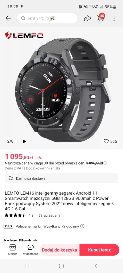 Altru - #smartwatch 

Co sądzicie o takim zegarku?

Warto?
https://a.aliexpress.com/_...