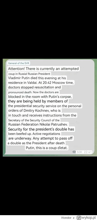 Hondor - #wojna Putin jest martwy odcinek 2137.
 ;) #rosja