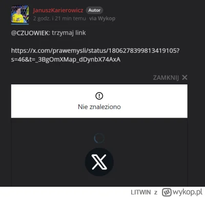 LITWIN - @JanuszKarierowicz: