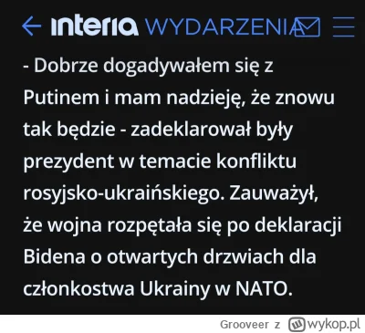 Grooveer - Trump liczy na dobre relacje z Putinem po wygranych wyborach w USA
#wojna ...