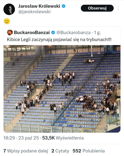 marcelus - Prezes Królewski ogarnął sprawę z flagą, szacunek 

#legia #wislakrakow 

...