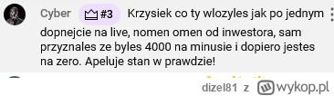 dizel81 - @Iifeform: łajza na którymś z ostatnich live gadał że miał jeszcze jakieś s...
